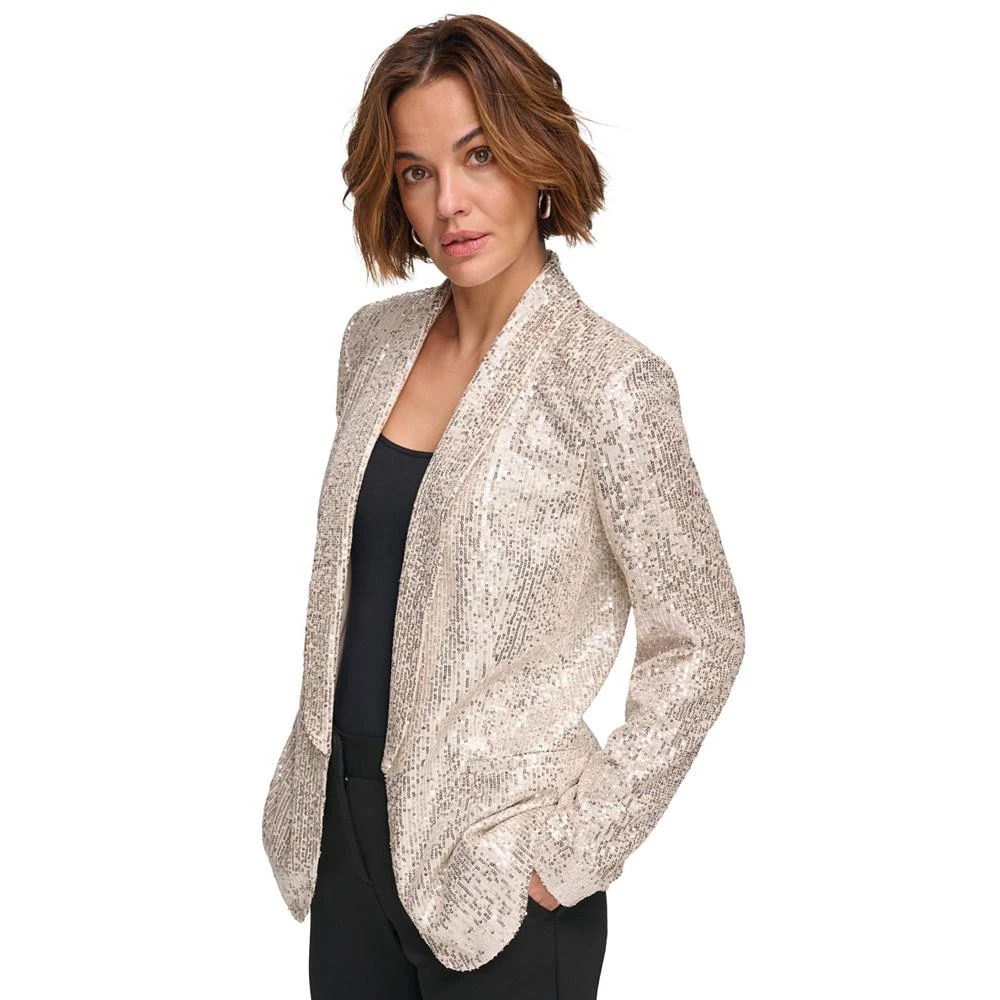 商品DKNY|Women's Sequin Open-Front Shawl-Collar Blazer,价格¥491,第3张图片详细描述