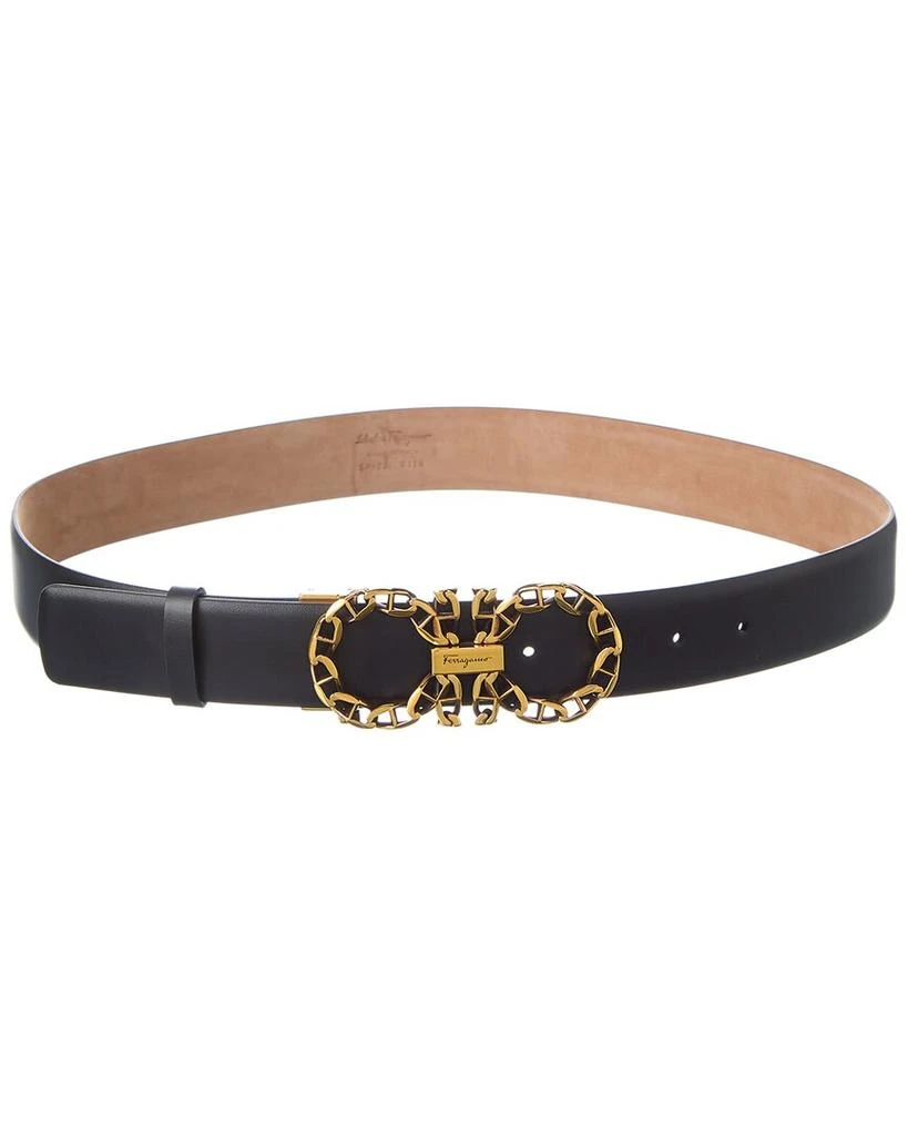 商品Salvatore Ferragamo|Salvatore Ferragamo Gancini Adjustable Leather Belt,价格¥3022,第1张图片