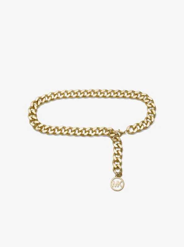 商品Michael Kors|Logo Silver-Tone Chain-Link Belt,价格¥437,第1张图片