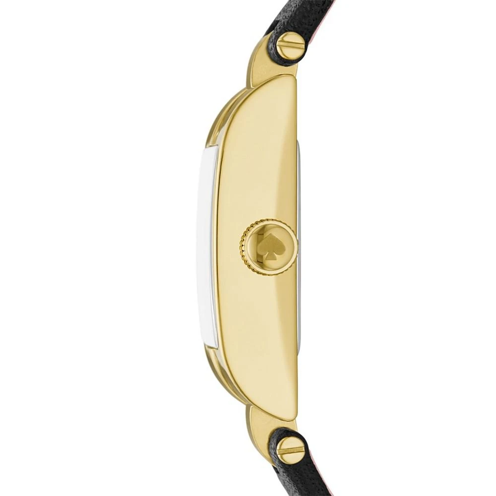 商品Kate Spade|Women's Brookville Three-Hand Black Leather Strap Watch, 22mm,价格¥1492,第3张图片详细描述