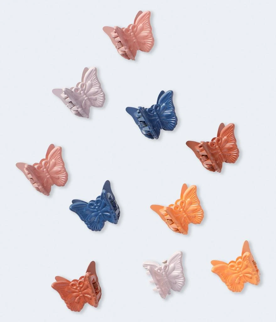 商品Aeropostale|Aeropostale Women's Matte Butterfly Mini Claw Hair Clip 10-Pack,价格¥52,第1张图片