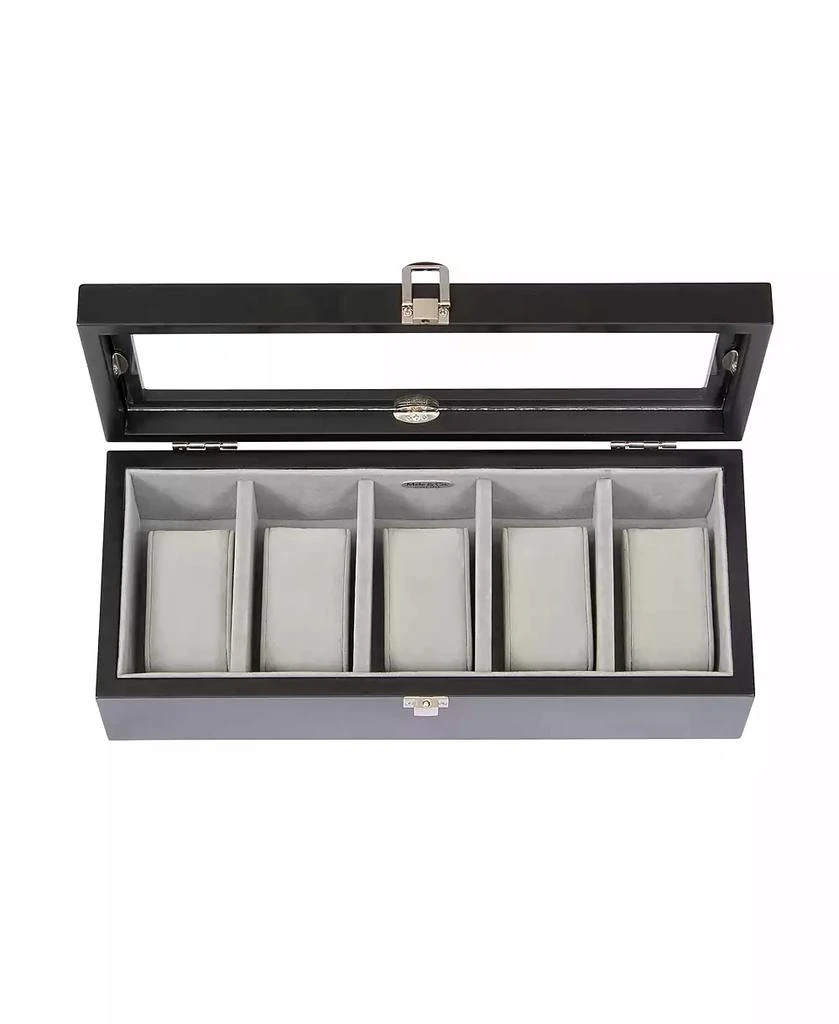 商品Mele & Co|Mele Co. Tate Glass Top Wooden Watch Box in Java Finish,价格¥377,第3张图片详细描述
