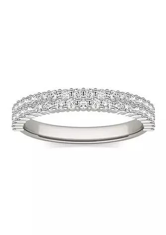 商品Charles & Colvard|Colvard Charles Colvard 0.62 Ct. T.w. Lab Created Two Row Moissanite Band In 14K Gold,价格¥6521,第1张图片