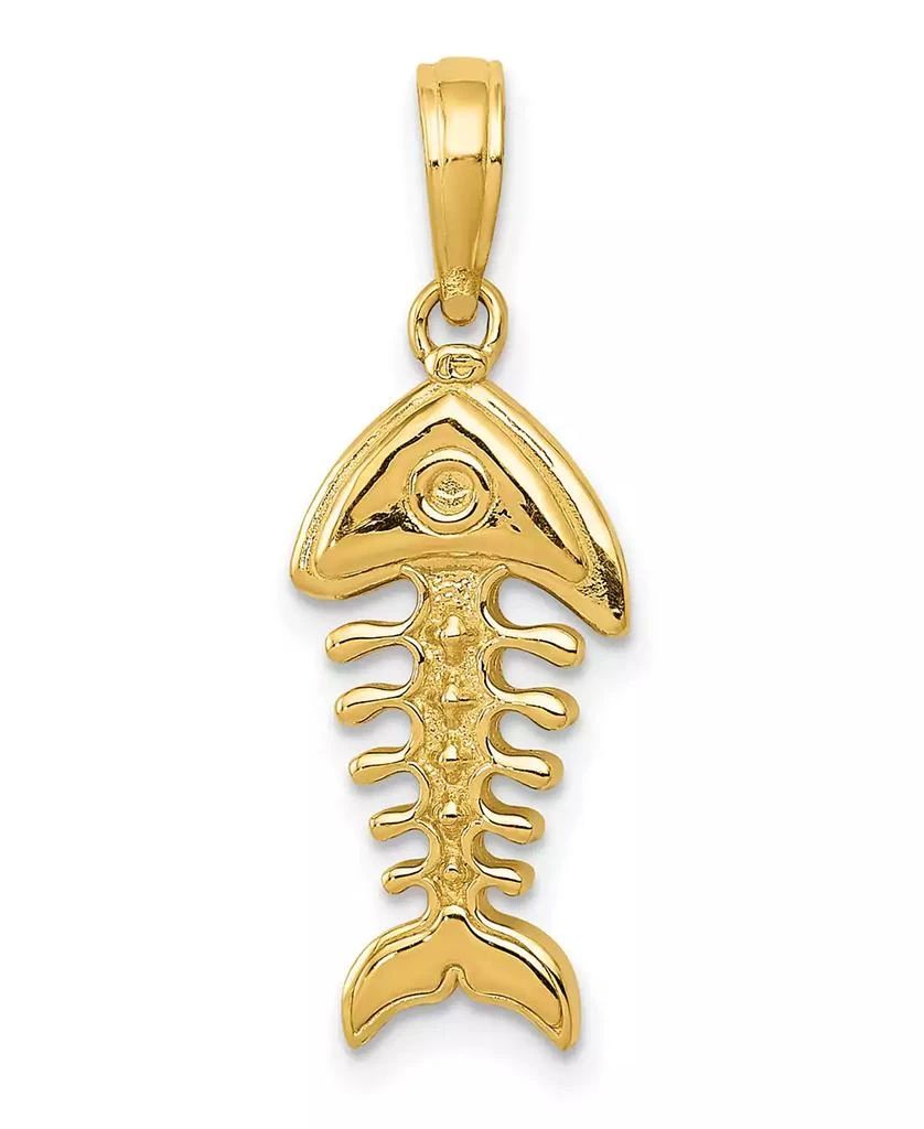 商品Macy's|Fish Bone Pendant 14k Yellow Gold,价格¥1645,第1张图片