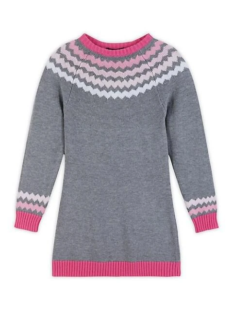 商品Andy & Evan|Little Girl's & Girl's Fair Isle Sweater Dress,价格¥448,第1张图片