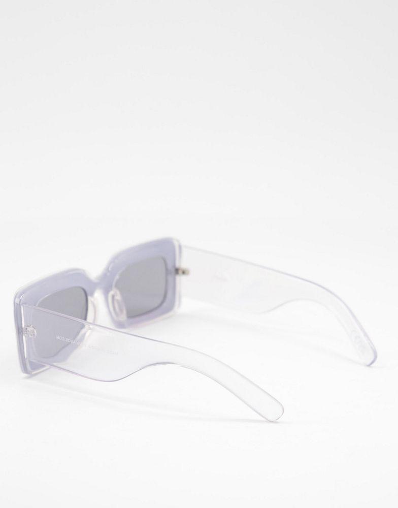 ASOS DESIGN frame bevel tramline detail square sunglasses商品第3张图片规格展示