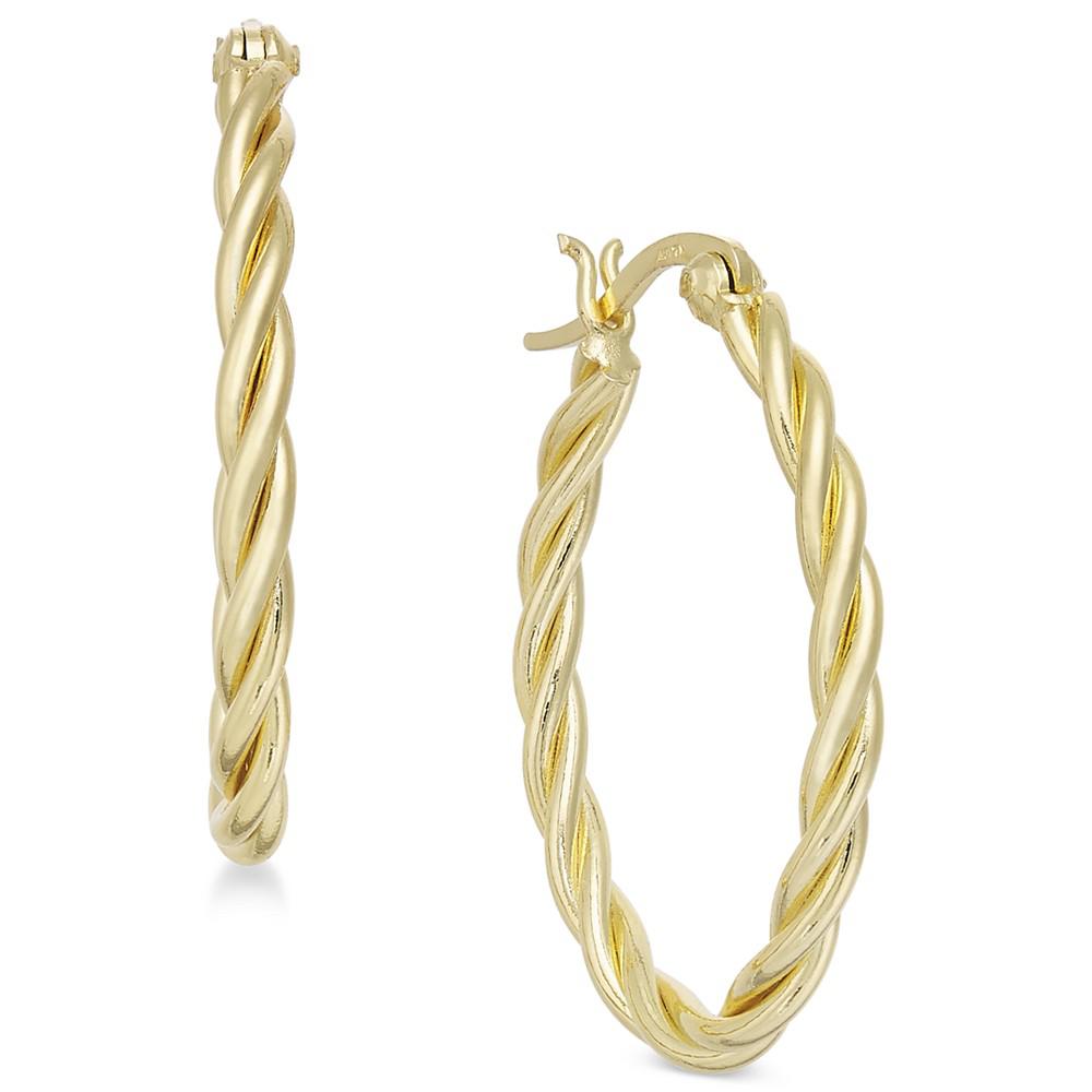 And Now This Small Gold Plated Twisted Small Hoop Earrings  s商品第1张图片规格展示