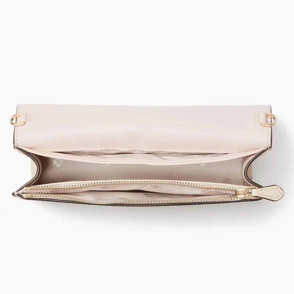 商品Kate Spade|Kate Spade New York Women's Knott Pebbled Flap Cross Body Bag - Milk Glass,价格¥1483,第5张图片详细描述