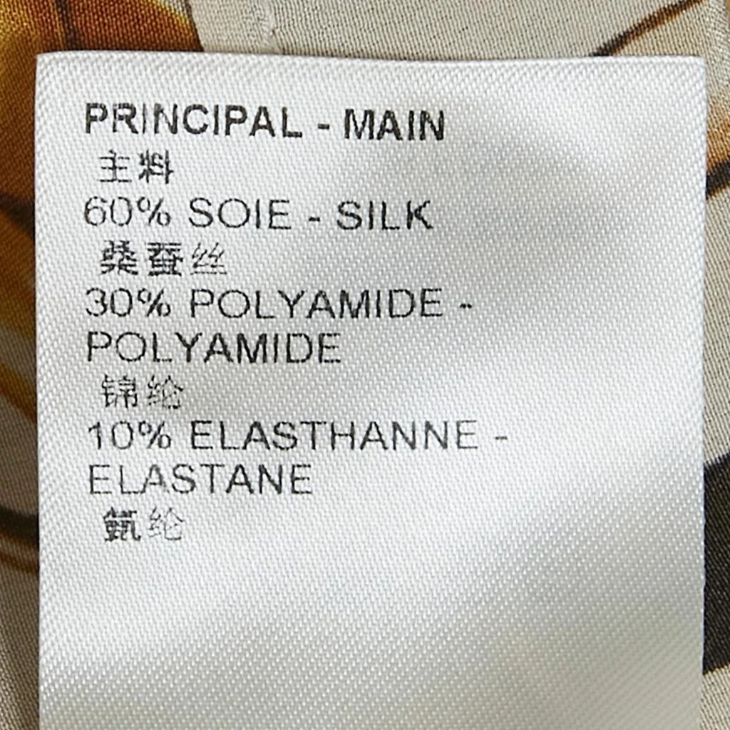商品[二手商品] Louis Vuitton|Louis Vuitton Yellow Chain Print Silk Blend Sleeveless Maxi Dress S,价格¥23264,第5张图�片详细描述