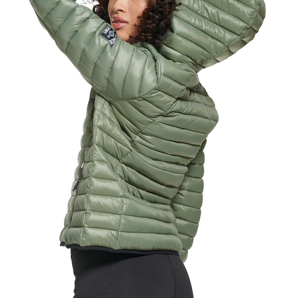 Women's Lightweight Hooded Packable Puffer Jacket商品第5张图片规格展示