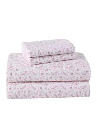 商品Eddie Bauer|Ashley Paisley Prance Flannel Sheet Set,价格¥591,第1张图片