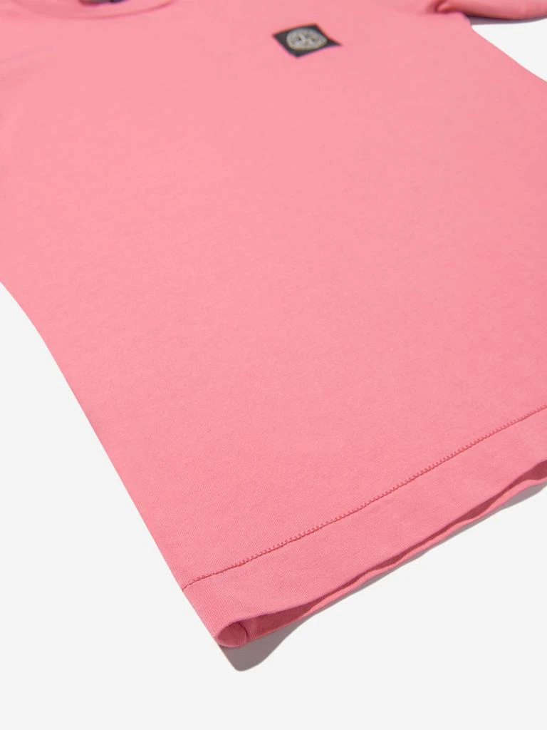 Stone Island Pink, Yellow, Blue, Cream, Lilac, Navy Boys Cotton Short Sleeve Logo T-Shirt 商品