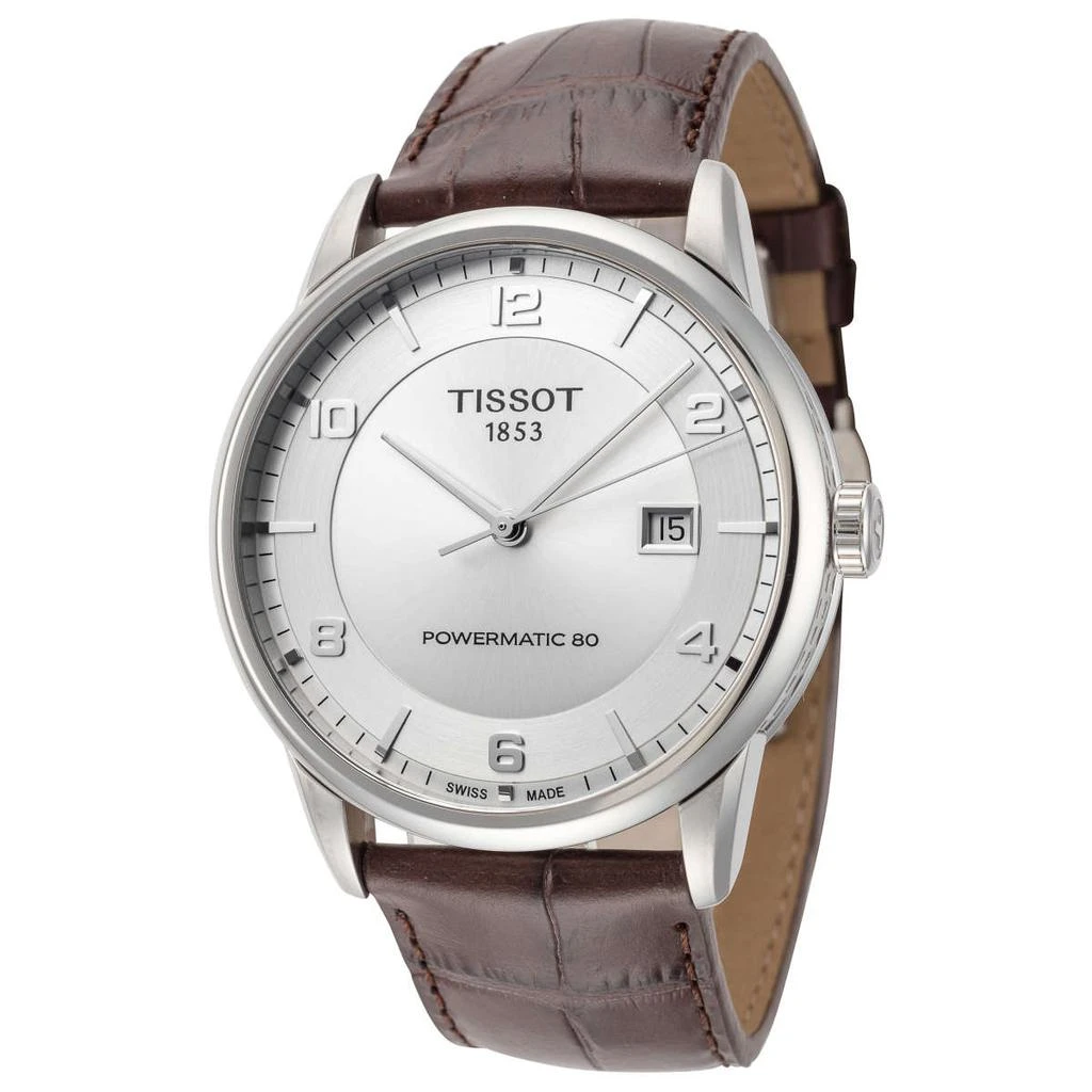 商品Tissot| 男士机械手表 棕色真皮表带 41mm T0864071603700,价格¥2929,第1张图片