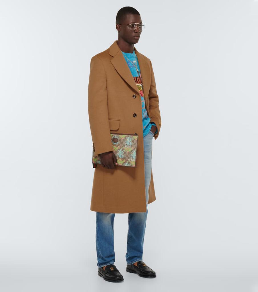 商品Gucci|单排扣骆驼毛大衣,价格¥33876,第4张图片详细描述