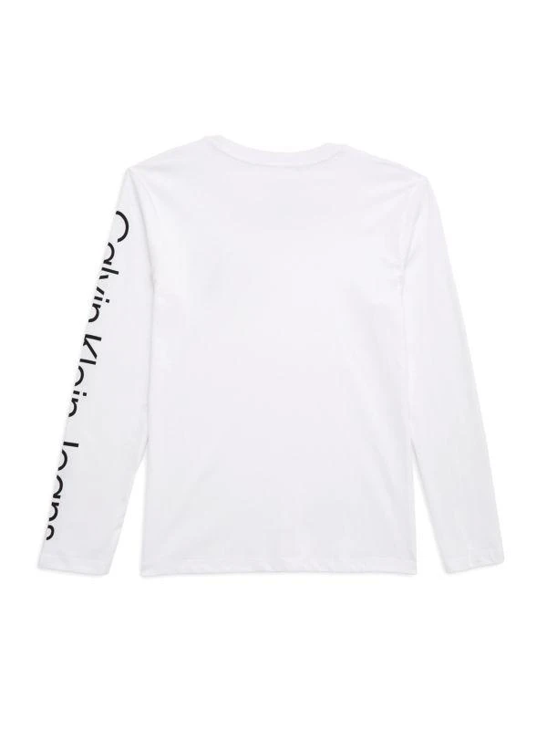 商品Calvin Klein|Boy's Logo Long Sleeve Tee,价格¥152,第2张图片详细描述