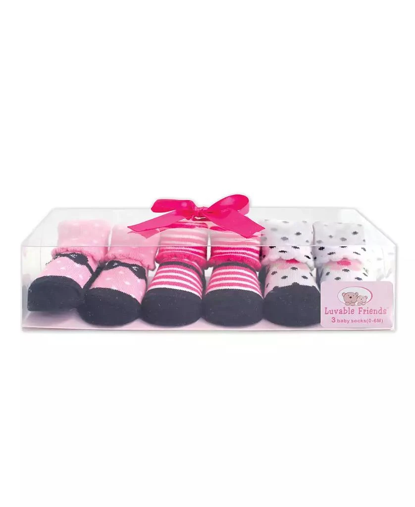 商品Luvable Friends|Baby Girls Baby Socks Giftset, Pink, 0-9 Months,价格¥98,第1张图片