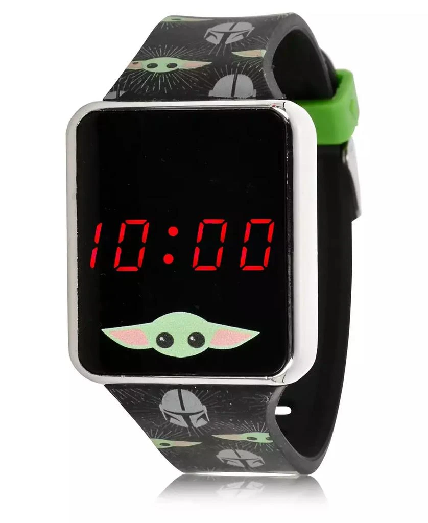 商品Accutime|Star Wars Kid's Baby Yoda Touch Screen Black Silicone Strap LED Watch, 36mm x 33 mm,价格¥127,第1张图片