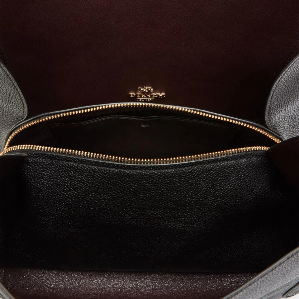 商品Coach|Coach Women's Polished Pebble Leather Hadley Hobo Bag - Black,价格¥2135,第5张图片详细描述