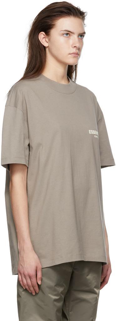 商品Essentials| Essentials灰褐色棉质 T 恤,价格¥308,第4张图片详细描述