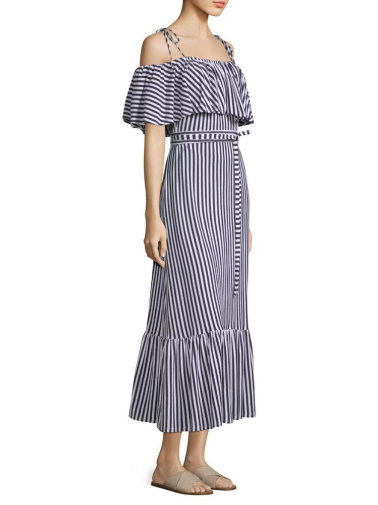 商品MDS Stripes|Rebecca Ruffle Stripe Dress,价格¥1555,第1张图片