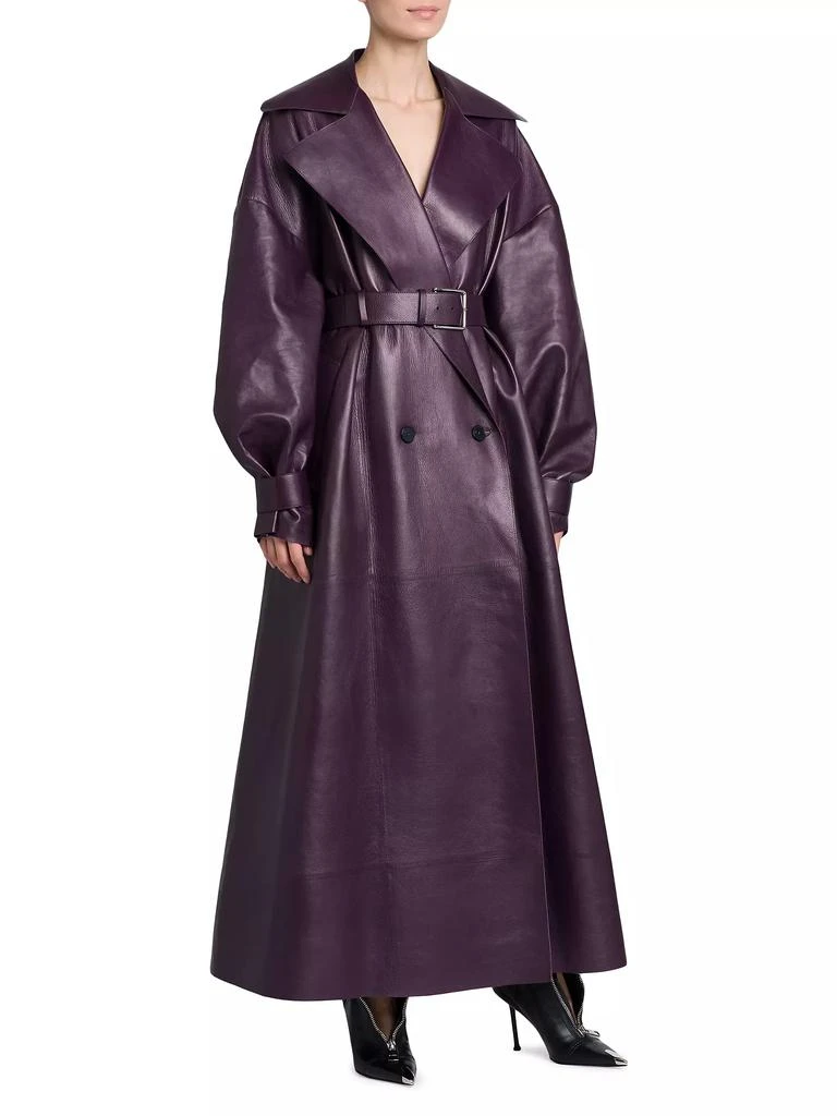 商品Alexander McQueen|Belted Leather Trench Coat,价格¥32820,第4张图片详细描述