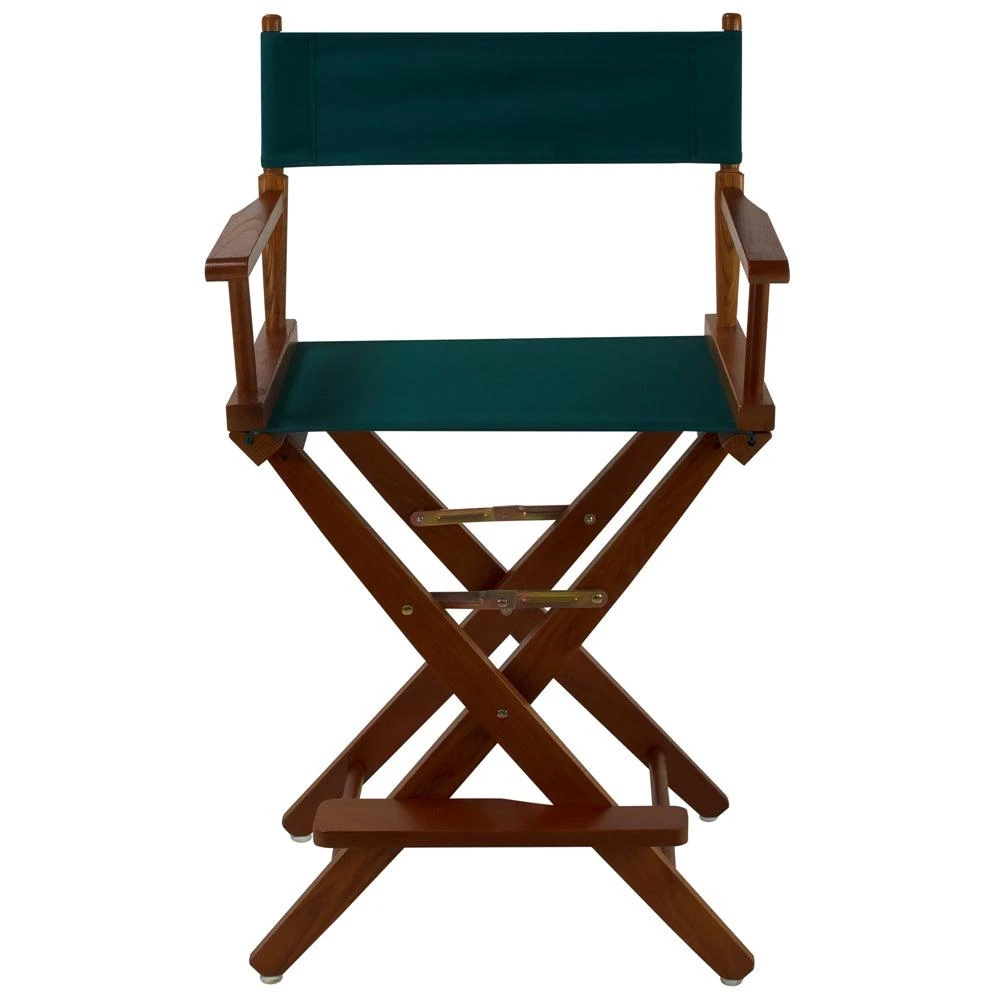 商品American Trails|Extra-Wide Premium 24"  Directors Chair Mission Oak Frame W/Hunter Green Color Cover,价格¥870,第1张图片