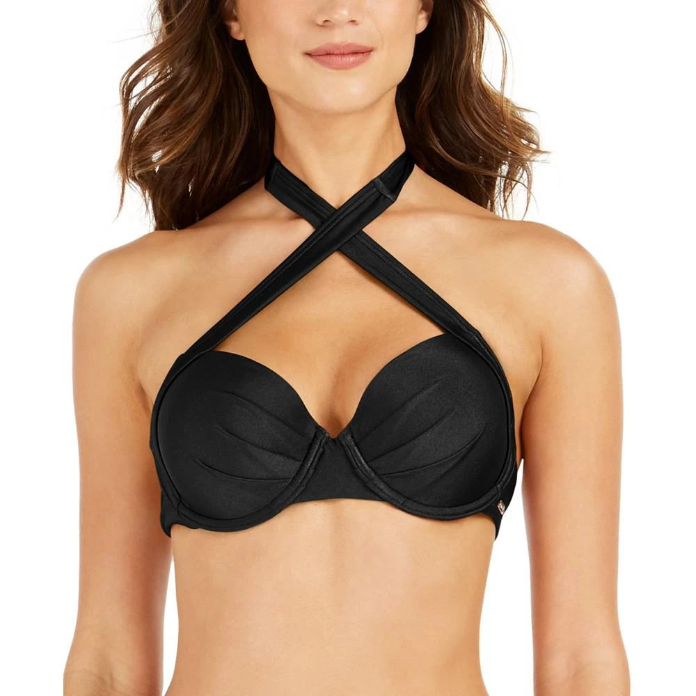 商品Calvin Klein|Pleated Convertible Underwire Bikini Top,价格¥213,第3张图片详细描述