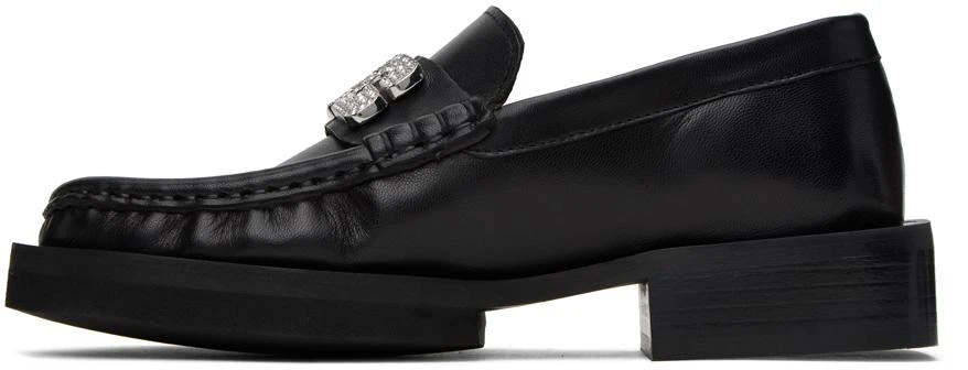商品Ganni|Black Rhinestone Logo Loafers,价格¥1733,第3张图片详细描述