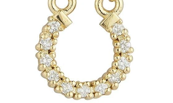 商品Ember Fine Jewelry|14K Gold Diamond Horse Shoe Pendant Necklace - 0.08 ctw,价格¥2866,第2张图片详细描述