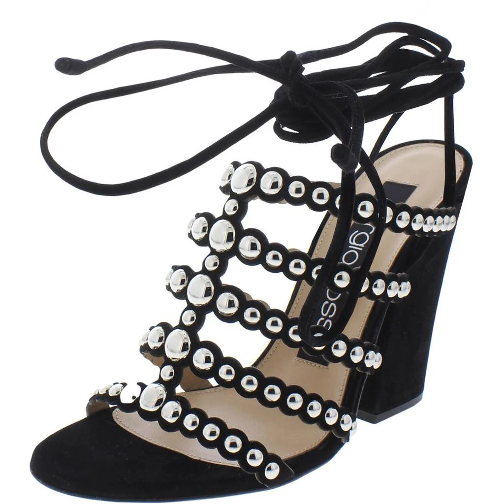 商品Sergio Rossi|Sergio Rossi Womens Elettra Suede Strappy Dress Sandals,价格¥780,第1张图片