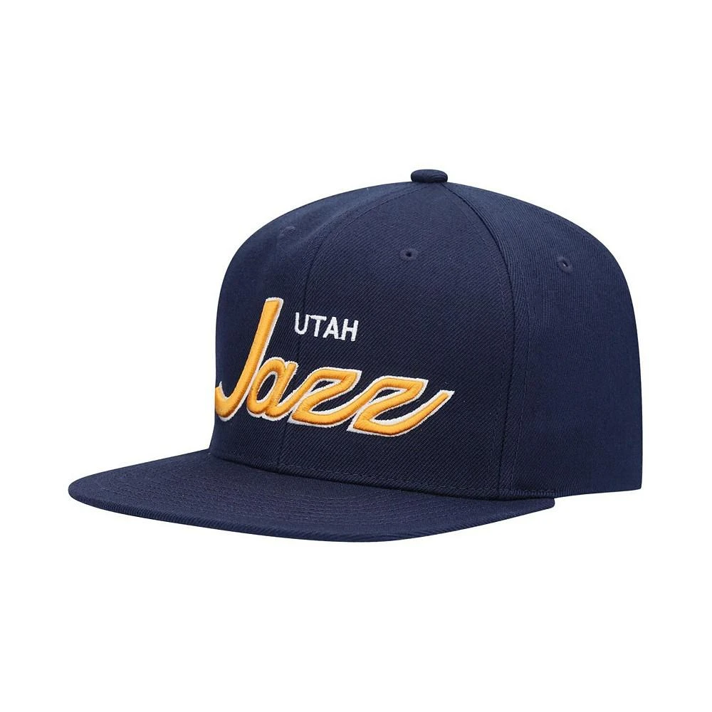 商品Mitchell and Ness|Men's Navy Utah Jazz Script Snapback Hat,价格¥187,第1张图片