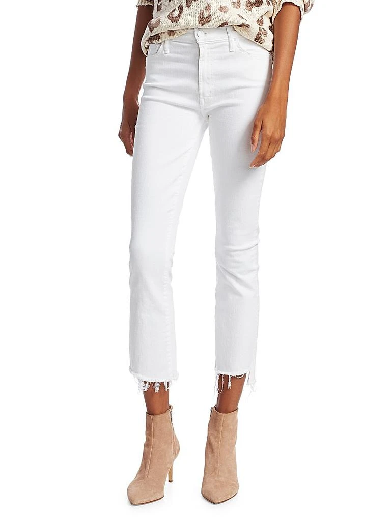 商品MOTHER|The Insider High-Rise Step Frayed-Hem Stretch Boot-Cut Jeans,价格¥1698,第3张图片详细描述