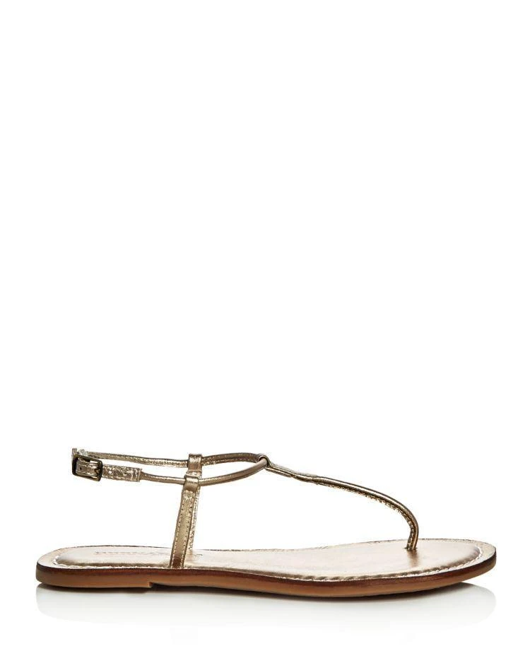 商品Bernardo|Lilly Metallic T-Strap Thong Sandals,价格¥742,第2张图片详细描述