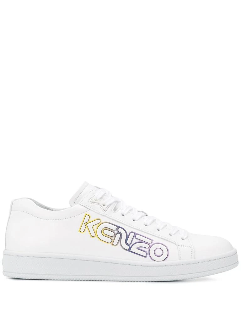 商品Kenzo|Kenzo Mens White Leather Sneakers,价格¥2603,第1张图片