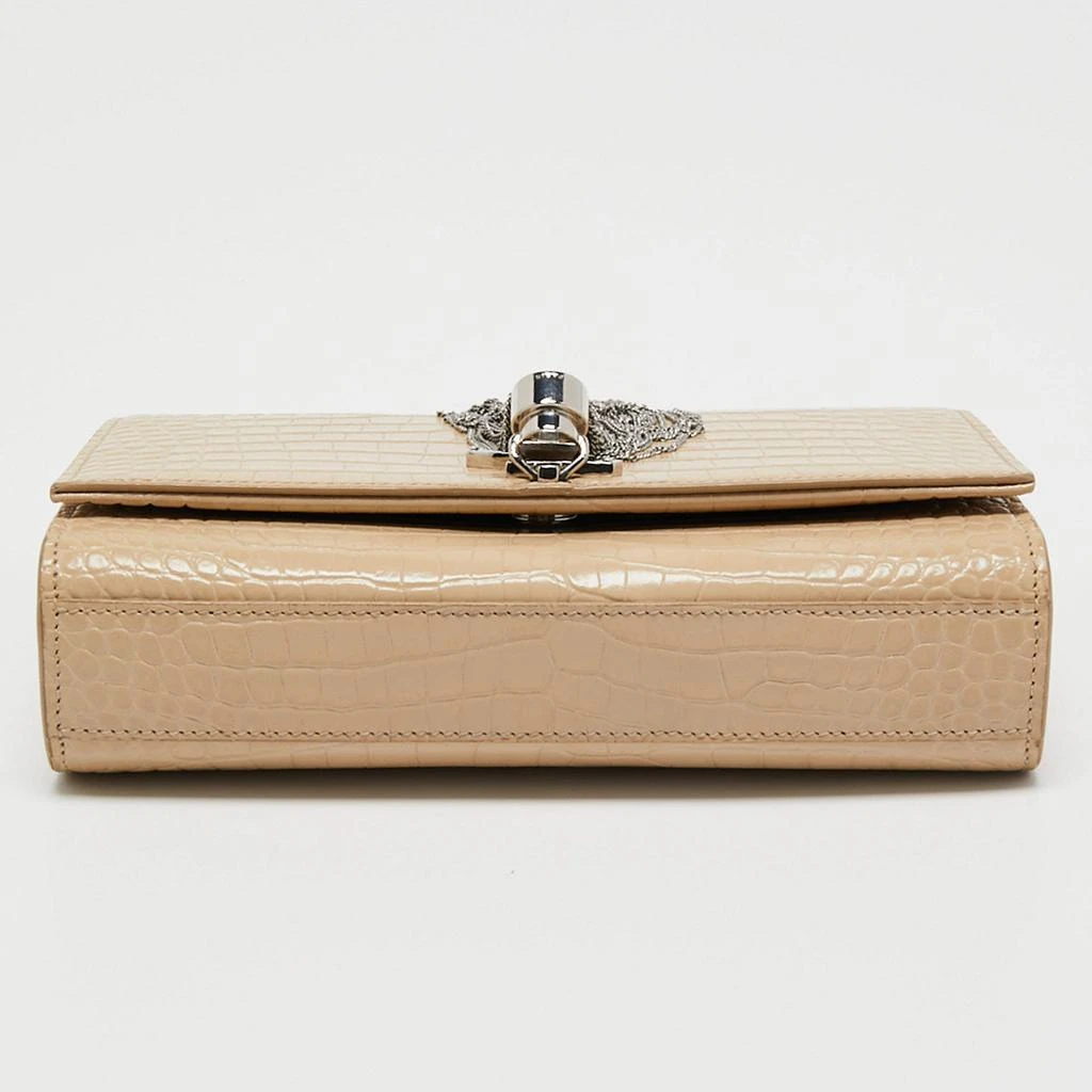 Saint Laurent Beige Croc Embossed Leather Small Kate Crossbody Bag 商品