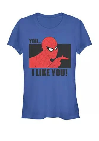 商品Marvel|Spider Man You... I Like You Vintage Portrait Panel Short Sleeve Graphic T Shirt,价格¥255,第1张图片