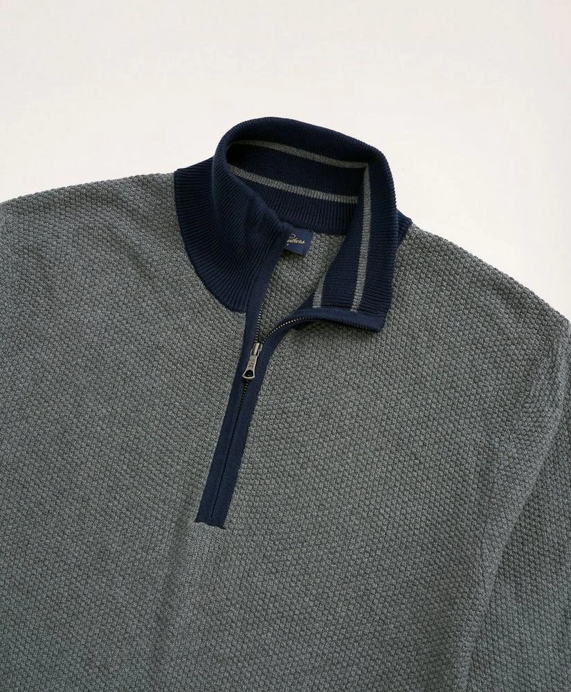 商品Brooks Brothers|Cotton Pique Half-Zip,价格¥416,第2张图片详细描述