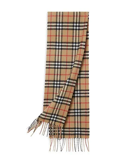 商品Burberry|Mini Classic Vintage Check Cashmere Scarf,价格¥2581,第1张图片