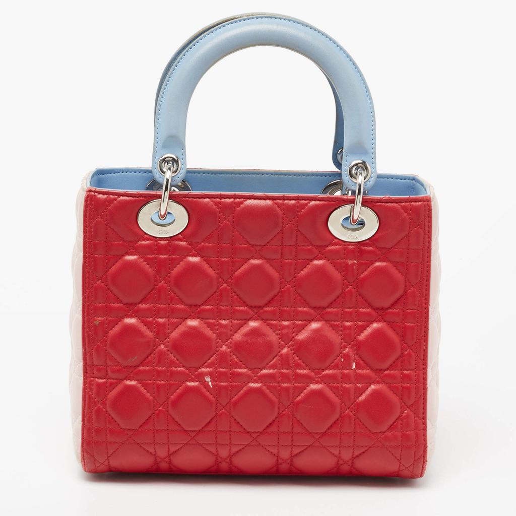商品[二手商品] Dior|Dior Multicolor Cannage Leather Medium Lady Dior Tote,价格¥13182,第6张图片详细描述