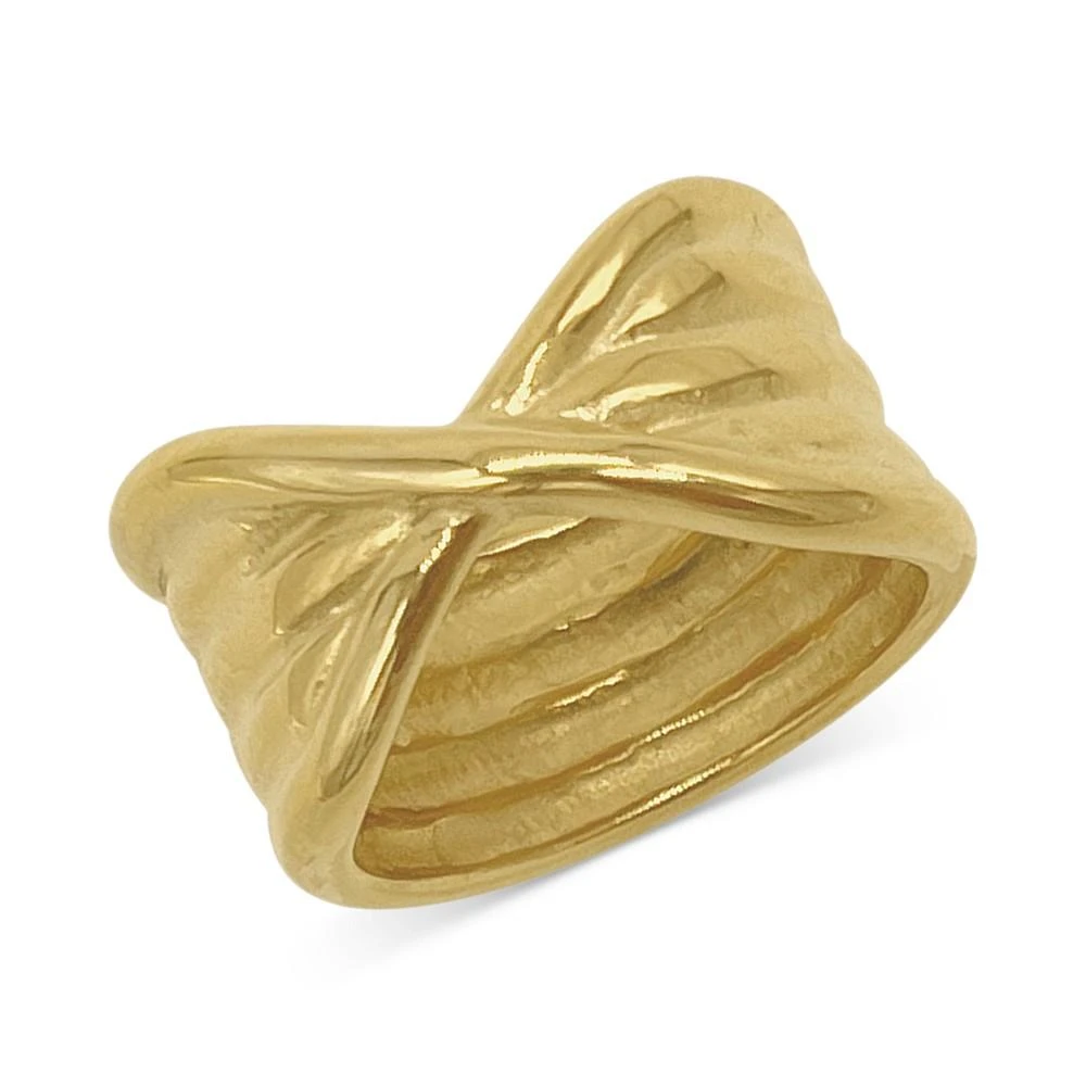商品ADORNIA|14k Gold-Plated 5-Row Tall Sculpted Band Ring,价格¥182,第3张图片详细描述