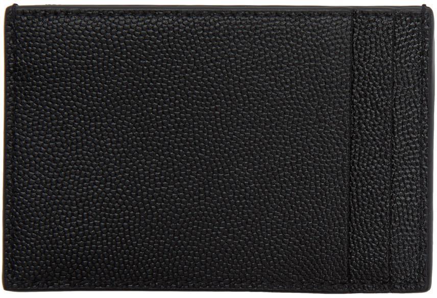 商品Yves Saint Laurent|Black Pebble Grained Uptown Card Holder,价格¥2547,第4张图片详细描述