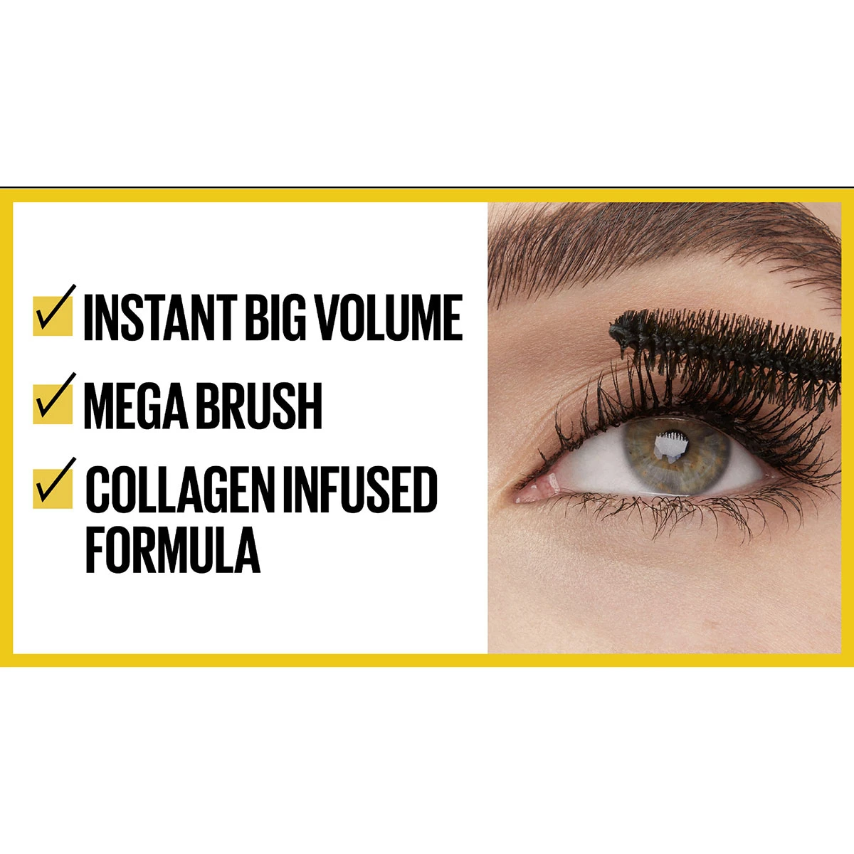 Maybelline New York 美宝莲纽约 9倍快速纤长浓密睫毛膏 黄胖子 10.7ml 商品