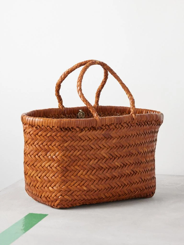 商品DRAGON DIFFUSION|Triple Jump small woven-leather basket bag,价格¥3307,第3张图片详细描述