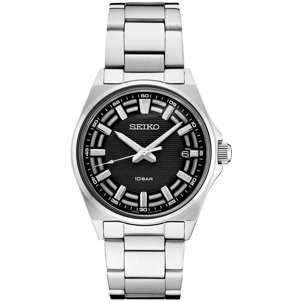 商品Seiko|Men's Analog Essentials Stainless Steel Bracelet Watch 40mm,价格¥1334,第1张图片