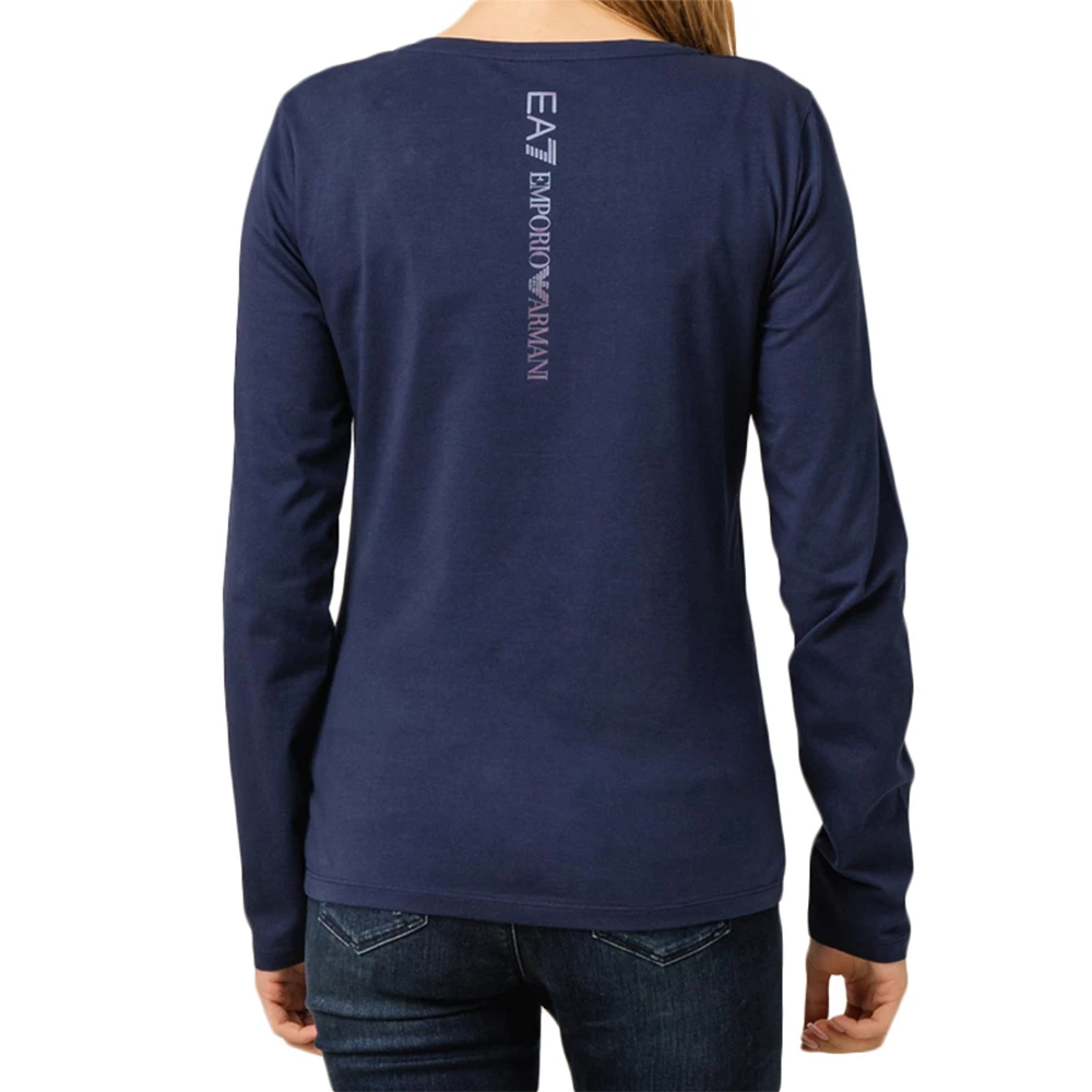 商品Emporio Armani|EMPORIO ARMANI 深蓝色女士T恤 6GTT61-J29Z-1554,价格¥463,第1张图片