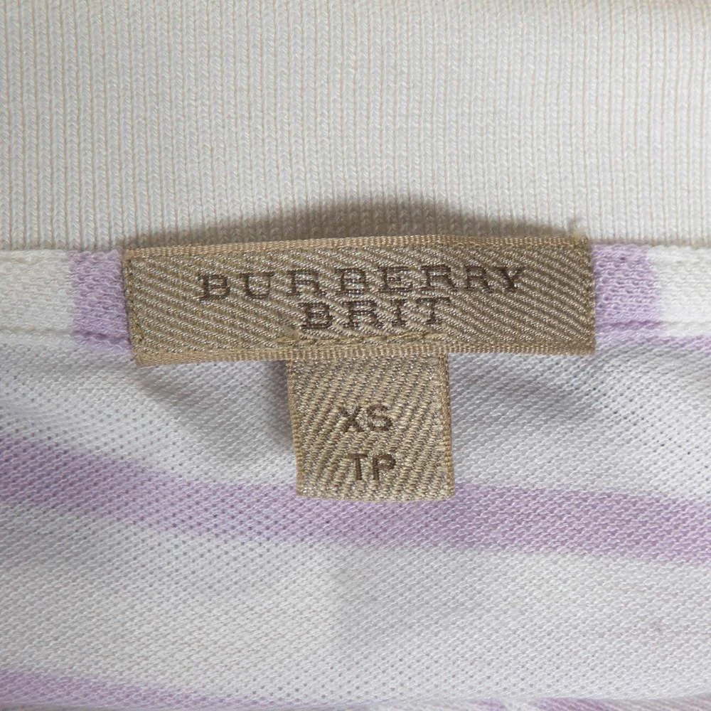 商品[二手商品] Burberry|Burberry Brit Off White Striped Cotton Modal Polo T-Shirt XS,价格¥999,第5张图片详细描述