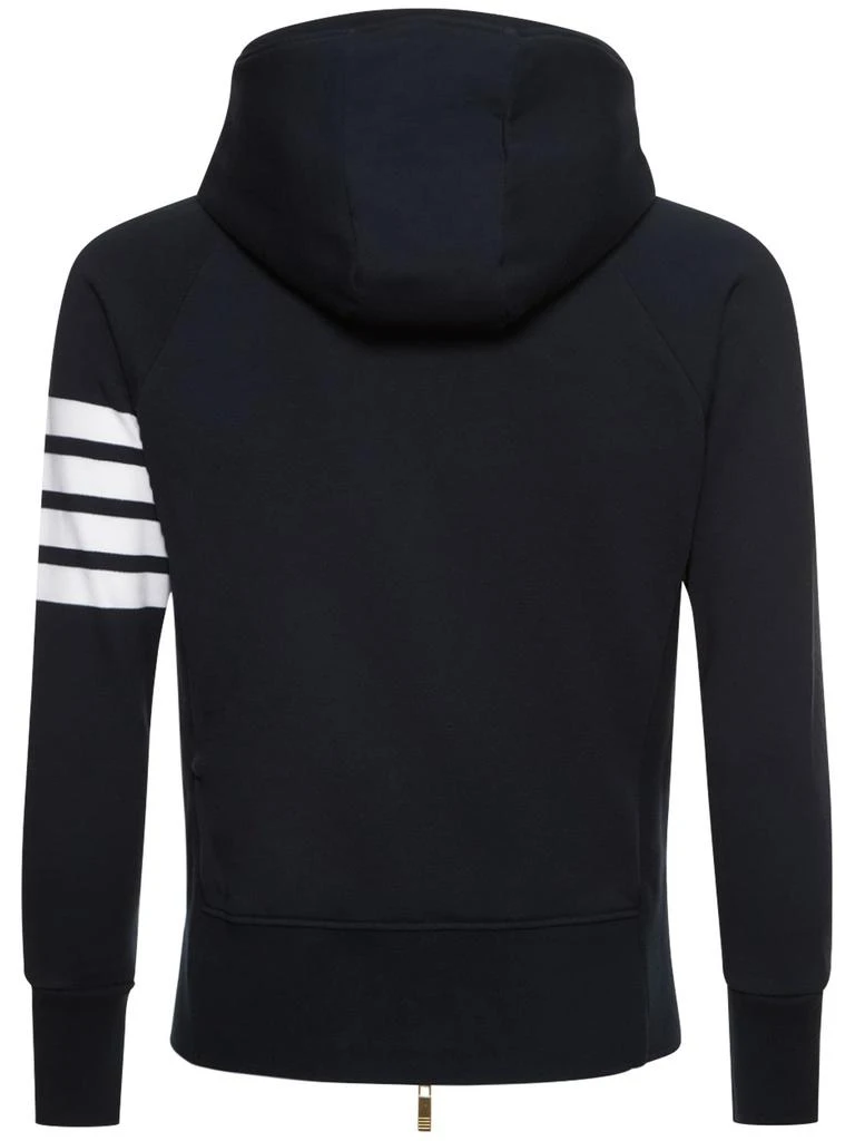 商品Thom Browne|Zip-up Stripes Cotton Sweatshirt Hoodie,价格¥6807,第4张图片详细描述