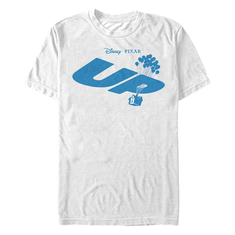 商品Disney|Disney Pixar Men's Up Blue Balloon House Logo, Short Sleeve T-Shirt,价格¥185,第1张图片