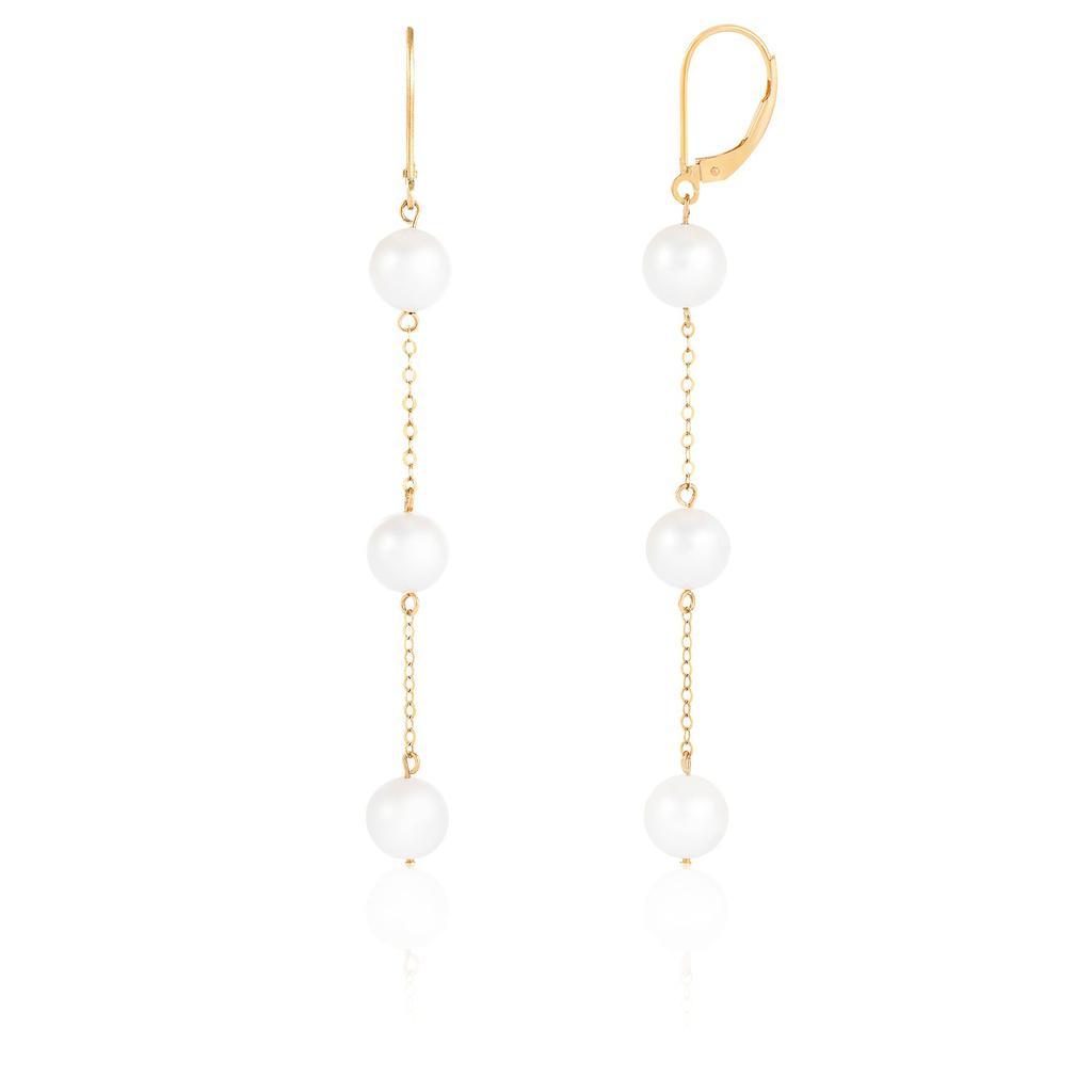 商品Splendid Pearls|14k Yellow Gold 8-8.5mm Pearl Earrings,价格¥2572,第1张图片