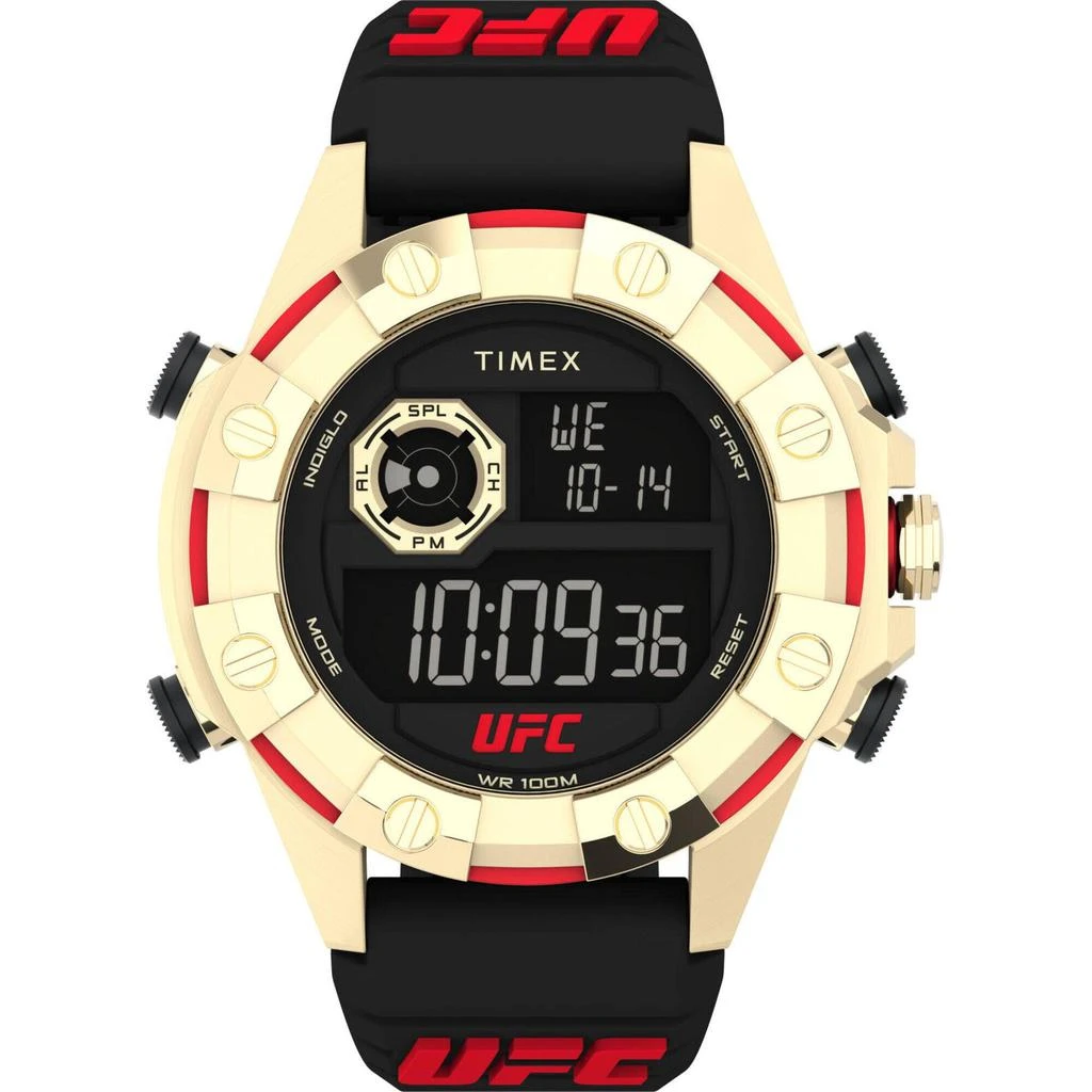 商品Timex|Timex Men's Watch - UFC Kick Chronograph Digital Dial Black Resin Strap | TW2V86600,价格¥506,第1张图片